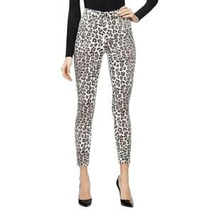 Good American Good Waist Crop Leopard Print High Rise Jeans Size 6 / 28 NWT